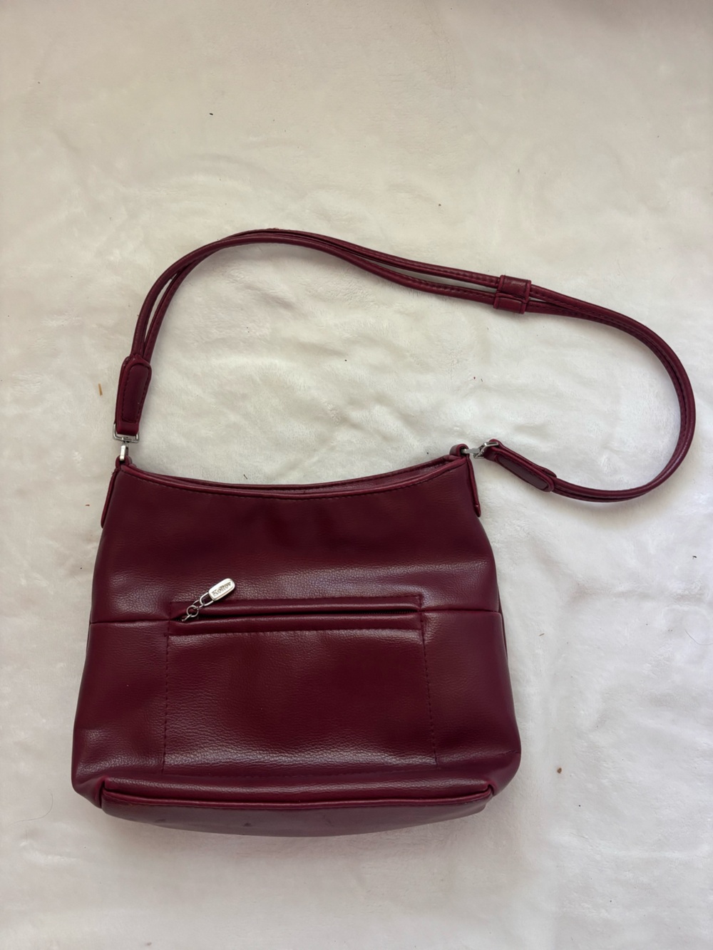 Red leather purse